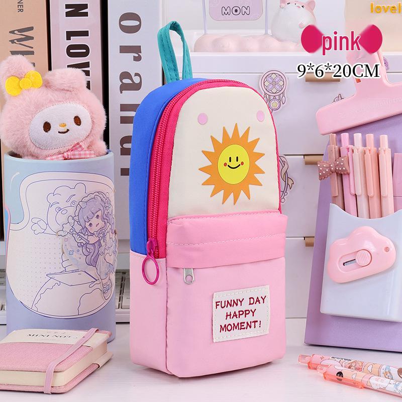 Color Block Macaron Pencil Case: Large Capacity, Stylish Design, Multifunctional Student Stationery Box