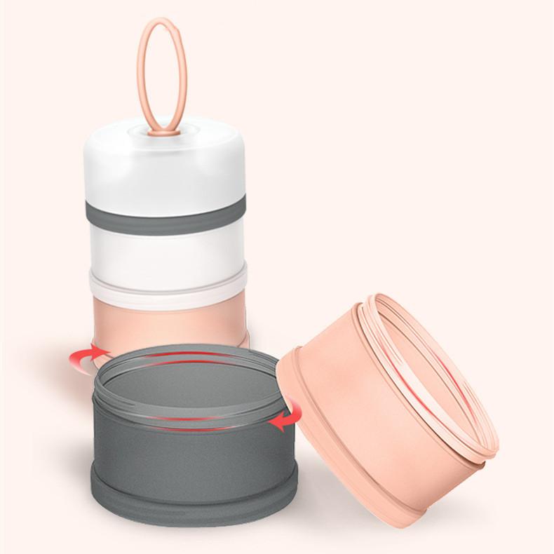 Portable Milk Powder Box Milk Powder Grid Baby Milk Powder Dispensing Box