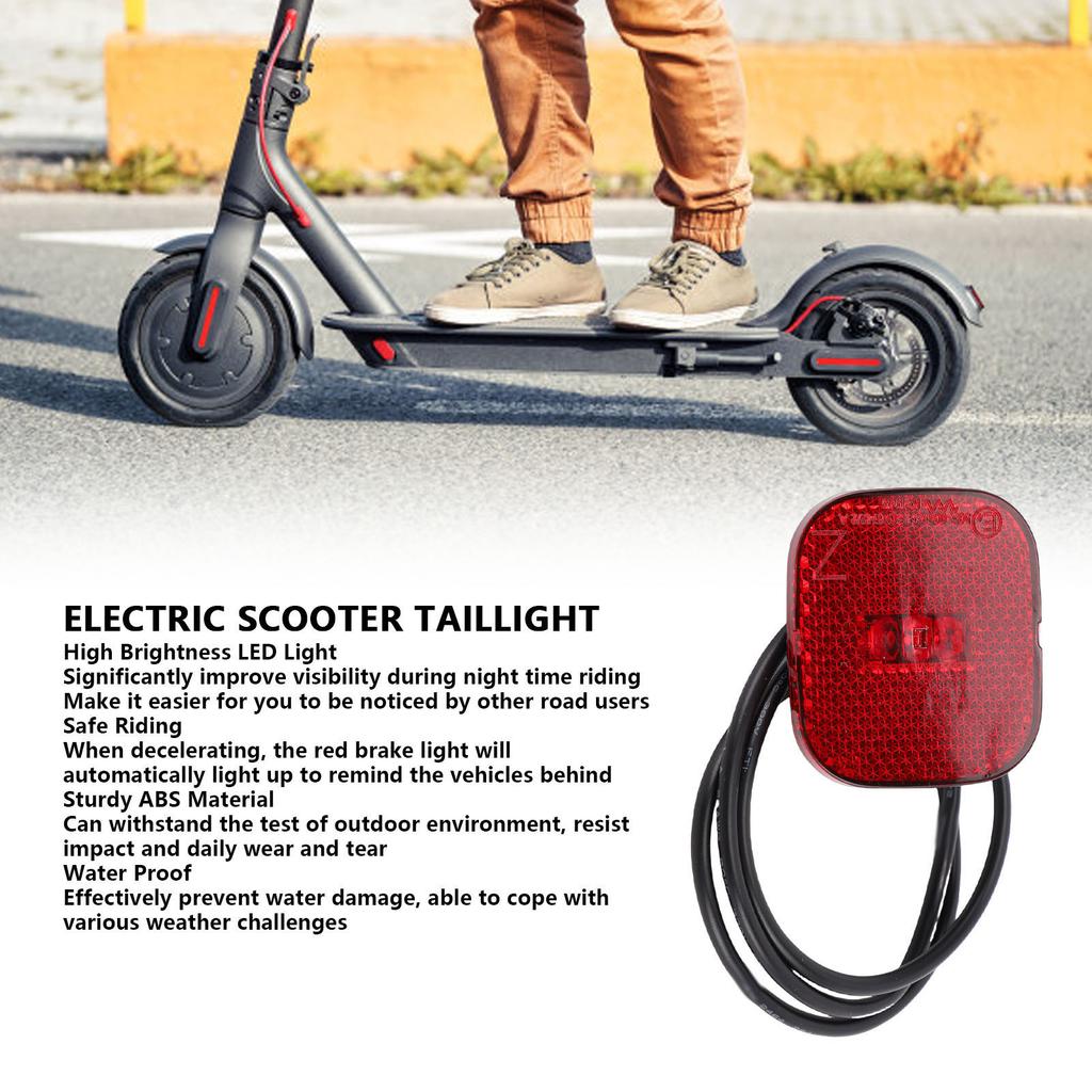 Zadní světlo na elektrickou koloběžku Vhodné pro elektrickou koloběžku Ninebot G2 Vodotěsné Zadní blatník Brzdové světlo