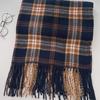 Scarf Women'S Winter Imitation Cashmere Plaid Fashionable And Versatile Warm Student Ins Tassel Shawl