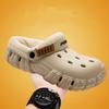 Cotton Slippers For Men And Women, Suitable For Outdoor Wear In Winter , New Indoor Home Warm Thick-Soled Couple'S Plush-Lined Closed-Toe Cotton Shoes
