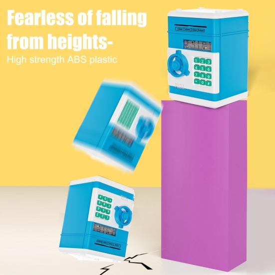 Mini ATM Piggy Bank with Password, Auto-Roll Money Saving Box, Electronic Coin Cash ATM Machine, Birthday Gift for Boys Girls