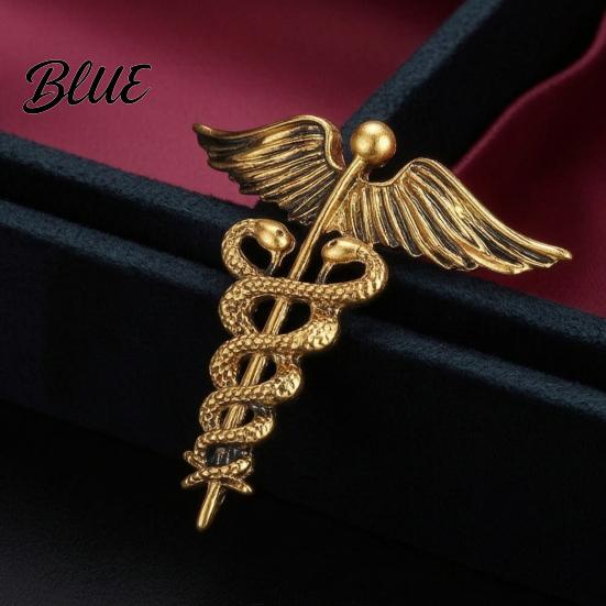 Sweater Brooch Pin Angel Wing Entwined Snake Brooch Vintage Alloy Lapel Collar Pin Suit Accessory Men Women Jewelry Accessories for Dress Coat Scarf