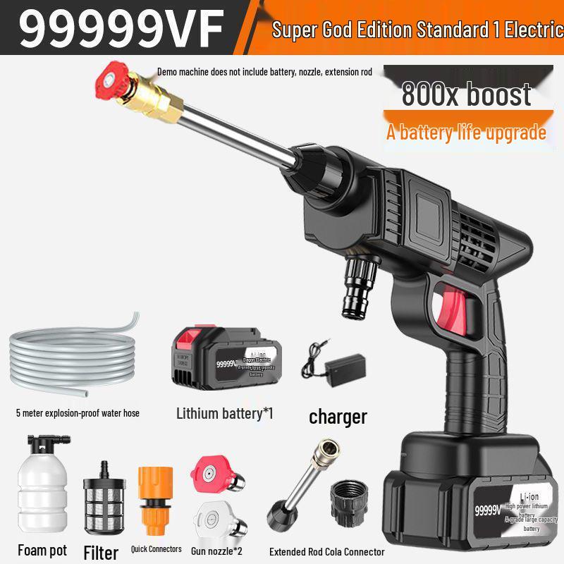 

Cordless High-Pressure Car Wash Water Gun with Rechargeable Battery