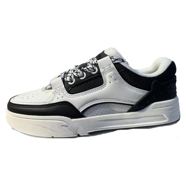 New Anta Slip Resistant Shock Absorbers Lightweight Low Top Skateboard Shoes Women's Ivory White/Basic Black 122338040S-4