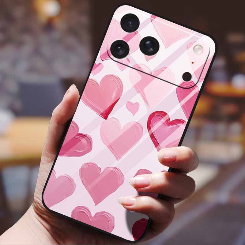Phone Case for Iphone 17 Pro Max Iphone17 Air Tempered Glass Hard Back Cover Bumper 17pro Funda Cartoon Anime Fashion Pattern