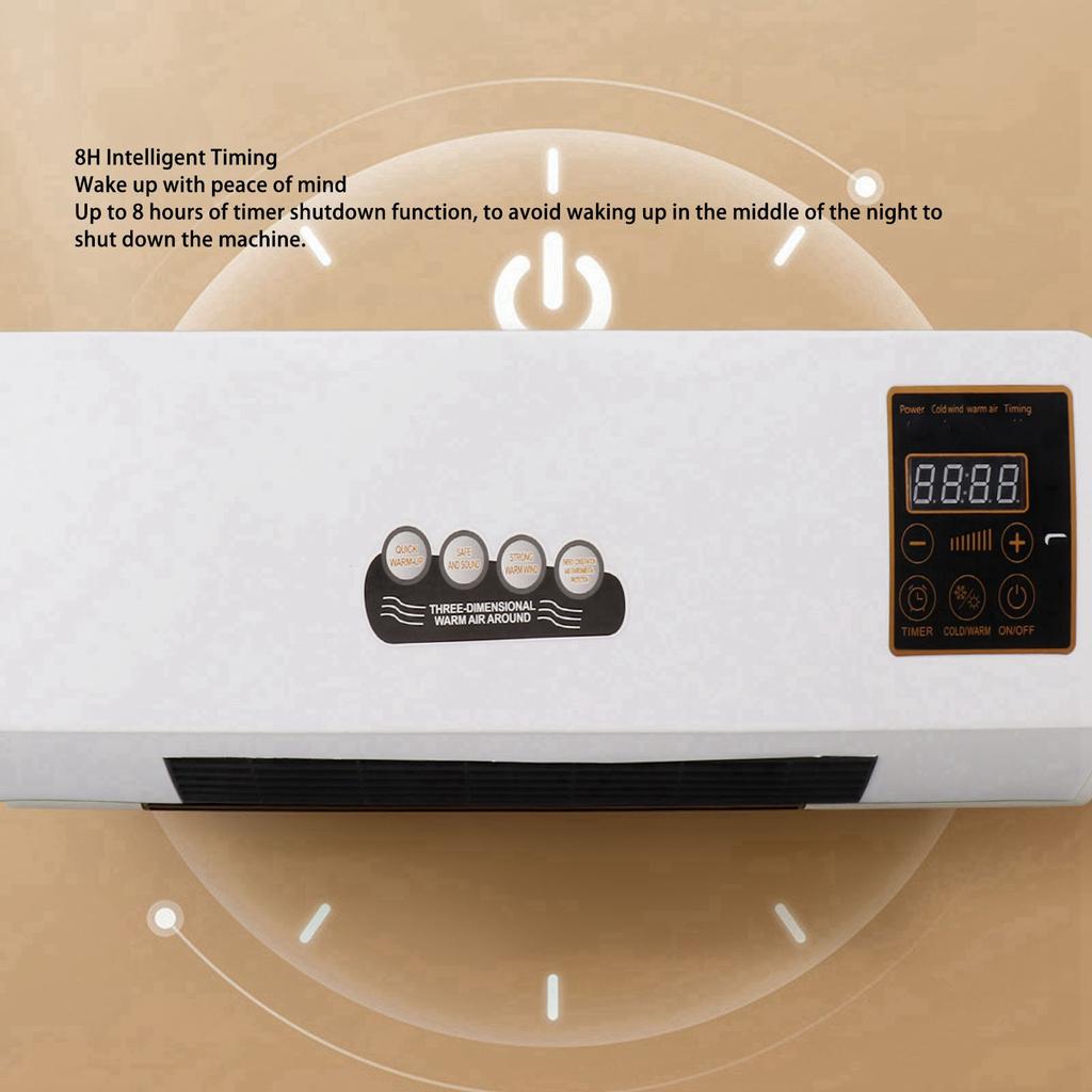 Wall Air Heater Wall Mounted Heating Machine Dual Use Highly Efficient Wide Angles Mobile Small Air Heater Wall Mount Air Heater