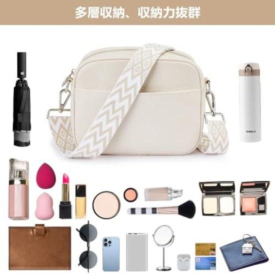 KALIDI Shoulder Bag Womens Small Mini Crossbody Multi-layer Waterproof Lightweight Large Capacity Leather Two Straps Included