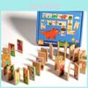 Dinosaur Memory Matching Puzzle With Wooden Construction For Children Learning Activity