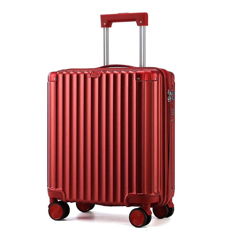 18-inch Lightweight Carry-On Suitcase for Men and Women - Airline Approved, Horizontal Design with Lockable Trolley.