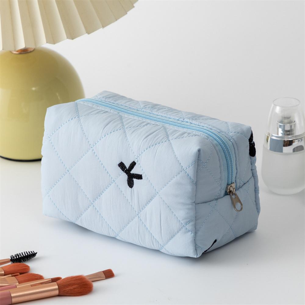 Ladies' Bow Makeup Bag for Bowknot Travel Cosmetic Bags Large Capacity Handheld Makeup Toiletry Storage Bag