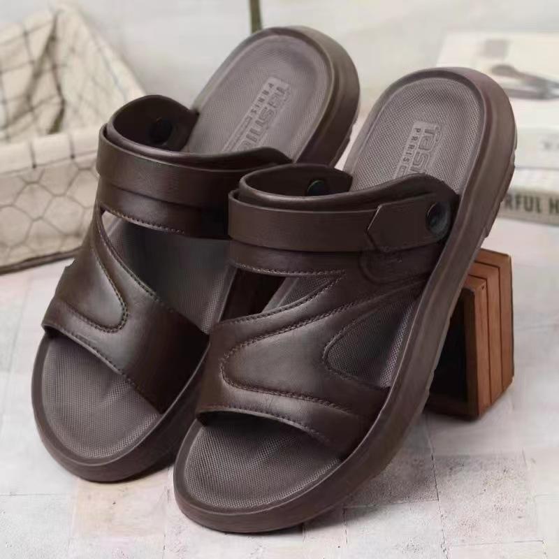 

2025 summer new sandals men s thick-soled wear-resistant waterproof and non-slip men s cool slippers dual-purpose large-size men s sandals 49-50