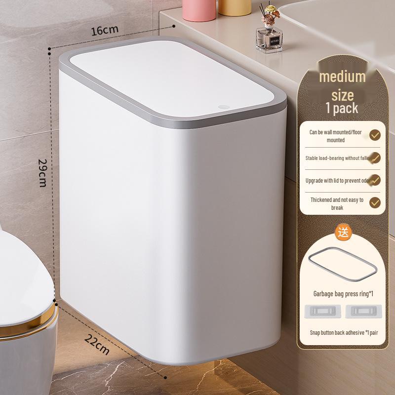 

Настенное мусорное ведро 2024 года с крышкой для узких мест - Идеально для ванной, кухни или гостиной