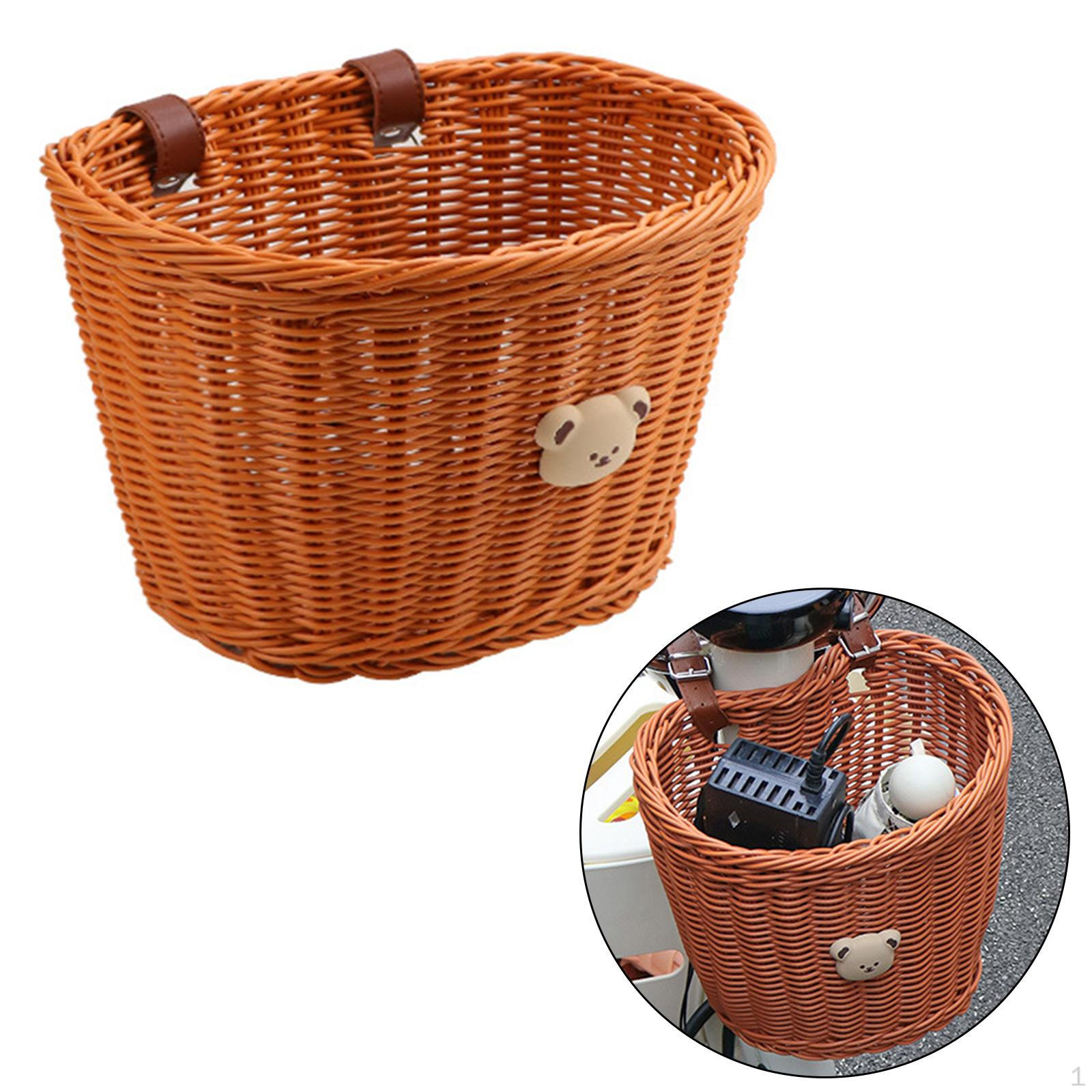 

Велосипедний кошик для дорослих, дітей або самокат з регульованими поліуретановими ремінцями