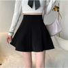 Skirt for Women Autumn High-Waisted A-Line Puffy Skirt Casual Design-forward Slimming All-match Versatile Black Ruffled Bodycon Pleated Skirt