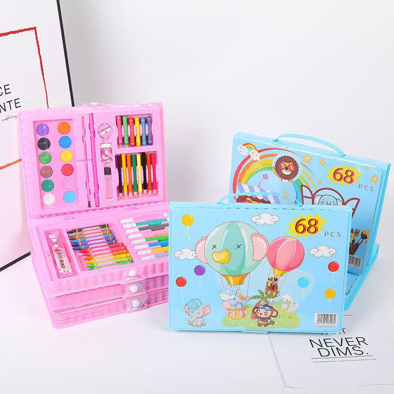 145-Piece Deluxe Watercolor Pen Set for Kids - Double-Layered Aluminum Box Art Supplies & Painting Tools
