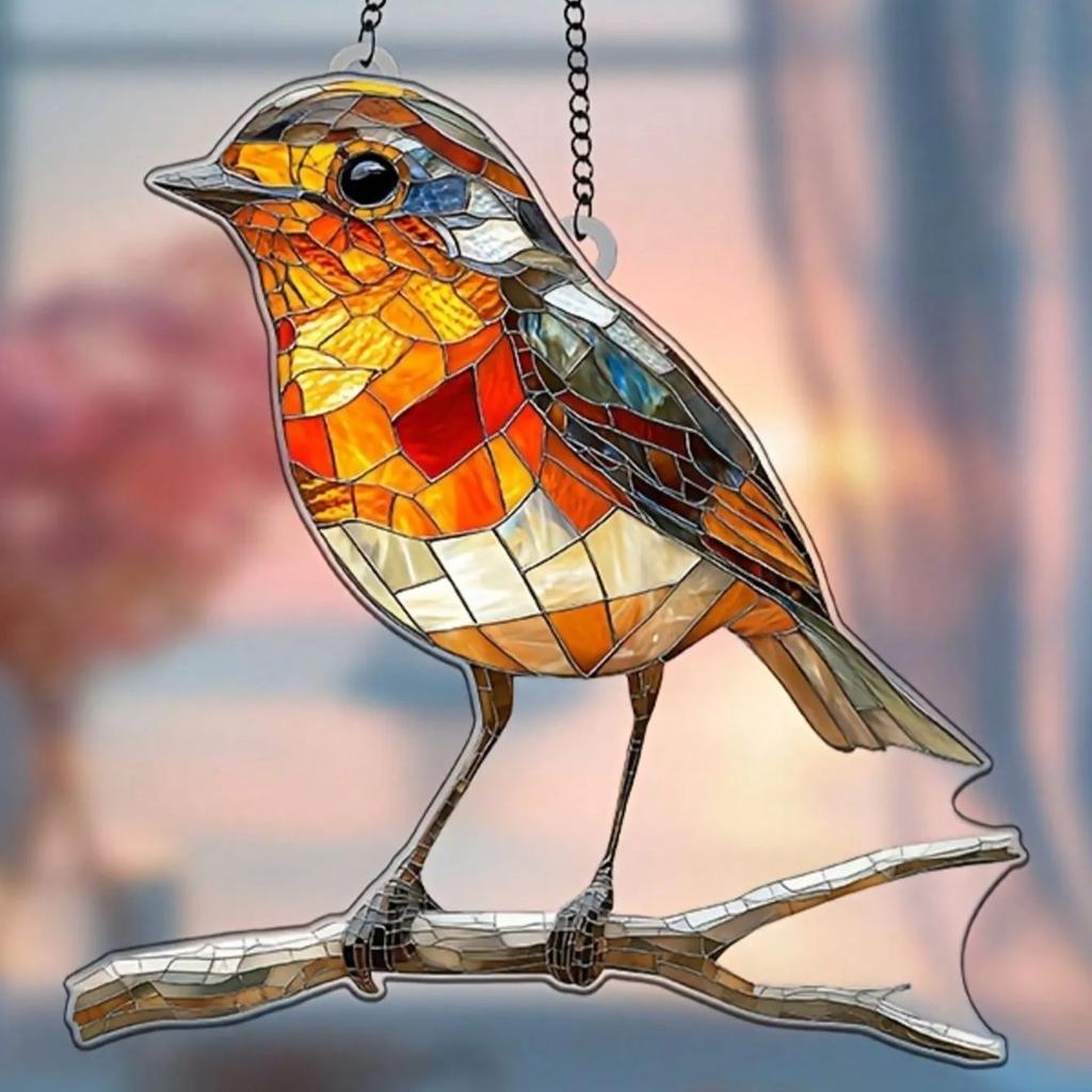 1PCS acrylic 8-inch wall decoration. Perfect for kitchen and garden decoration - an ideal gift for bird and animal enthusiasts,