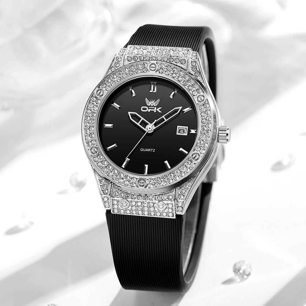 OPK Brand Watch with Diamonds, Large Dial Full of Diamonds, High-end Women's Watch, Women's Watch, Waterproof Quartz Watch