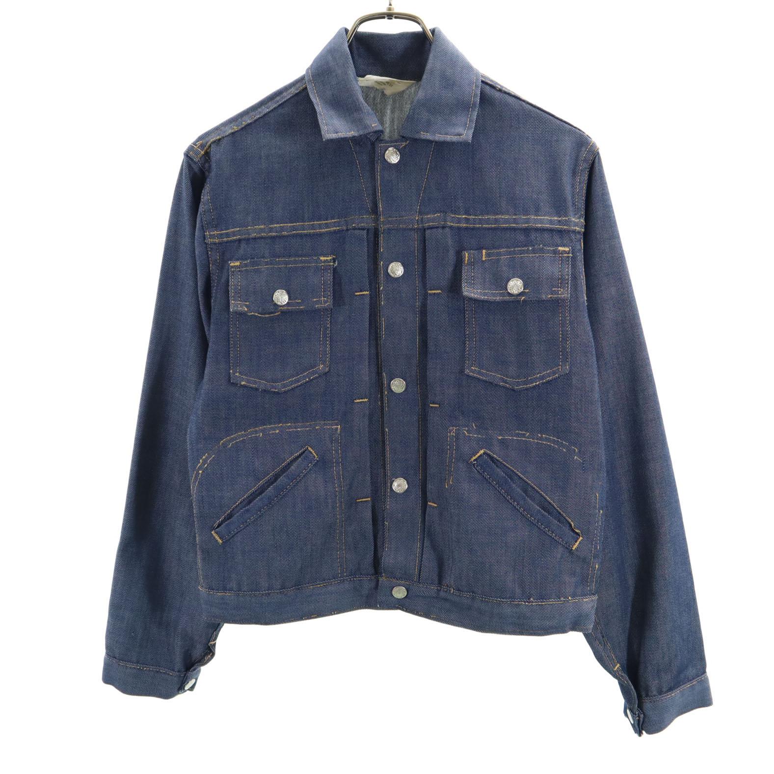 

JCPenney 70-е винтажная джинсовая куртка M темно-синяя RANCH CRAFT Tracker женская б/у