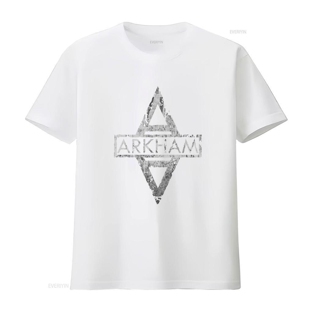 Arkham Asylum T shirt for Men PC06 vintage Washed Stylish Soft Casual Slightly homme Comfortable graphic designer clothes
