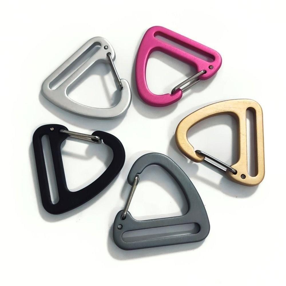 Alloy Triangle Carabiner 32mm Keychain Belt Buckles Spring Quickdraws Clip  Outdoor Tool