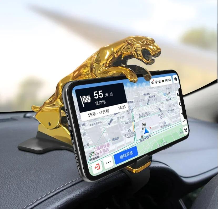 Cool Jaguar Cheetah HUD Suport pentru telefon pentru mașină Leopard Suport GPS pentru telefon mobil Suport 360 de grade Suport de clemă reglabil Accesorii
