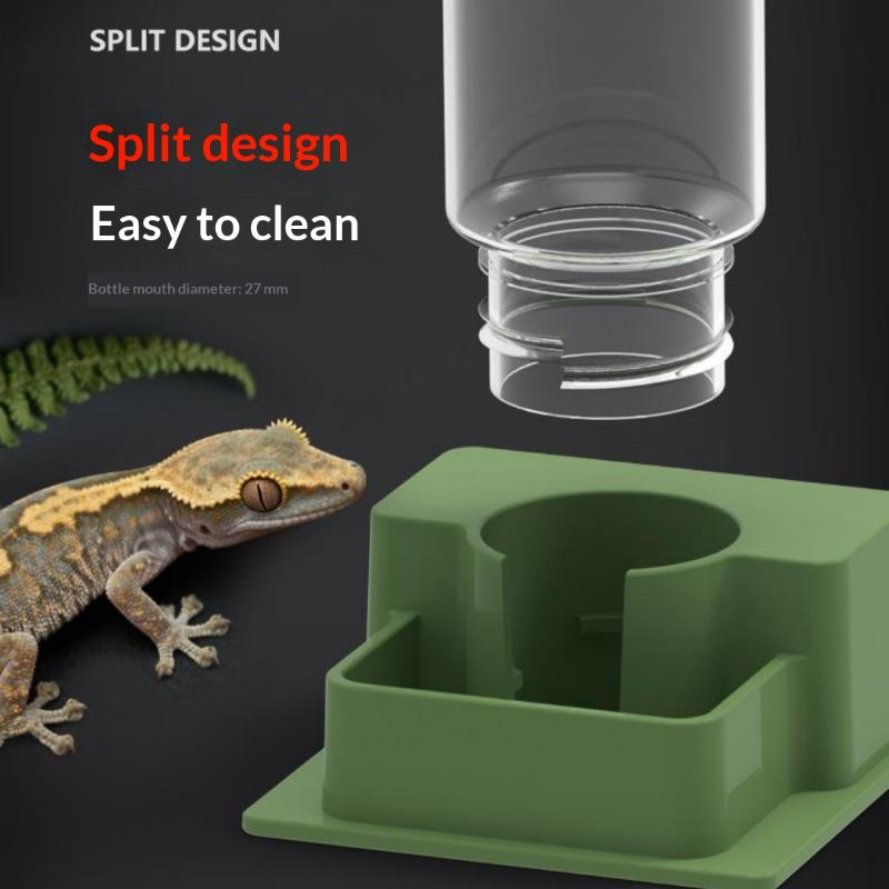 1Pcs Automatic Reptile Bowl Automatic Reptile Feeder Tortoise Water Dish Gecko Drink Dispenser For Lizard Chameleon Snake