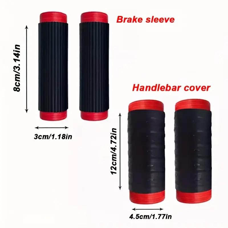 Motocyklový kryt rukojeti řídítek samosmršťovací kryt brzdové páčky řídítek univerzální protiskluzový silikonový moto úprava jezdecké vybavení ochranné kryty