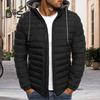 Muži Bavlna Kabát Stahovací šňůrka Kapuce Dlouhý rukáv Teplá zimní bunda Zip Poklop Plyšová podšívka Silné svrchní oděvy