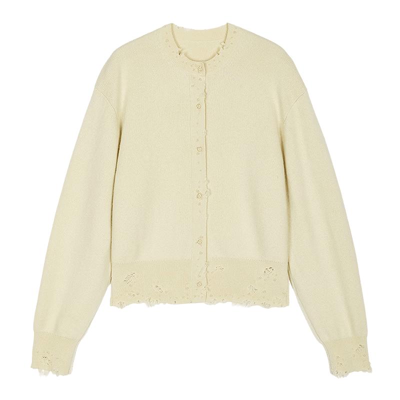 JNBY Women s Beaded Wool Cashmere Knit Cardigan XS