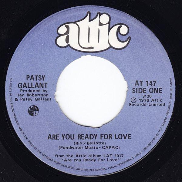 

7inch Record PATSY GALLANT Are You Ready For Love AT147 Attic 1976 Canada SoulFunk Used