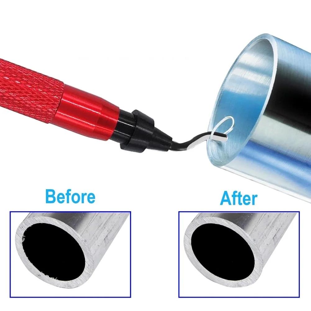 Edge Burr Removal Tool Set with 31 Blades for Metal Wood PVC Multi Material Compatibility for Plumbing and 3D Printing Tasks