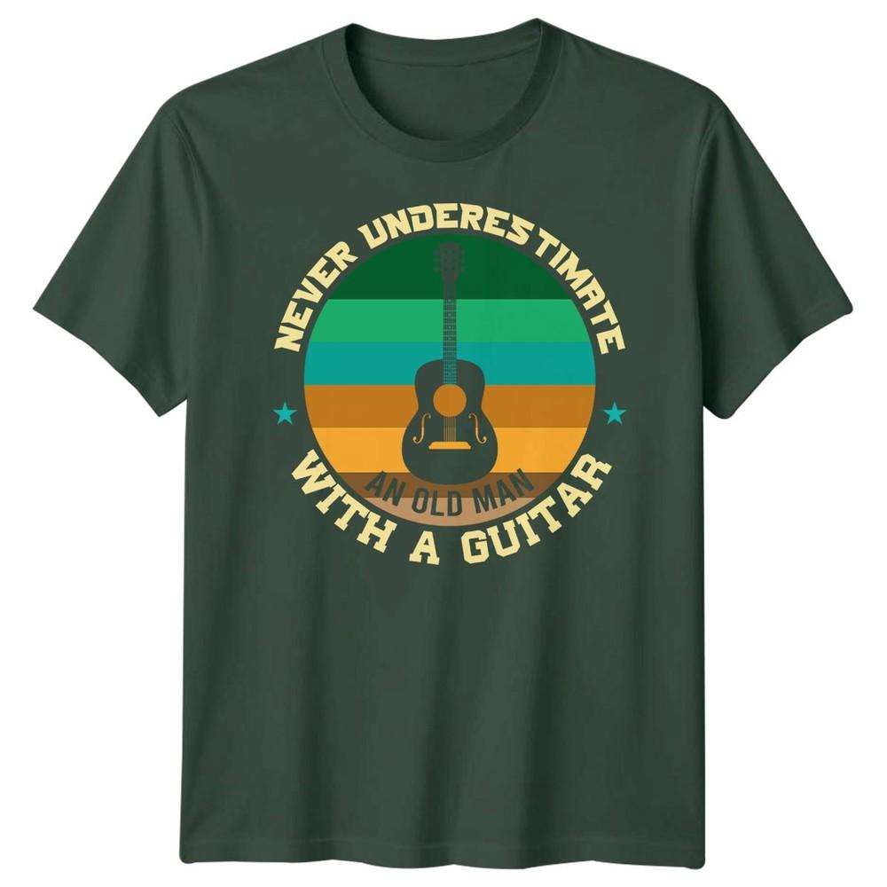 Never Underestimate An Old Unisex With A Guitar Guitarist Hobbies Unisexs Tee