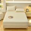 Solid Color Velvet Fitted Sheet Elastic Bedspread Mattress Protector Cover Soft Touch Bed Linen Winter Warm Flannel Fitted Sheet