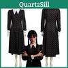 Family Addams The Wednesday Cosplay Costume Black Dress Halloween Party Xmas