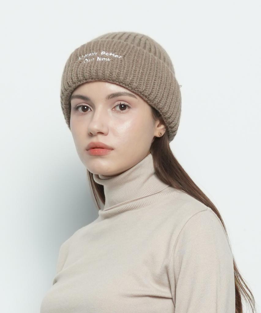 THE-ABON Mw127 Abon Logo Beanie Cocoa