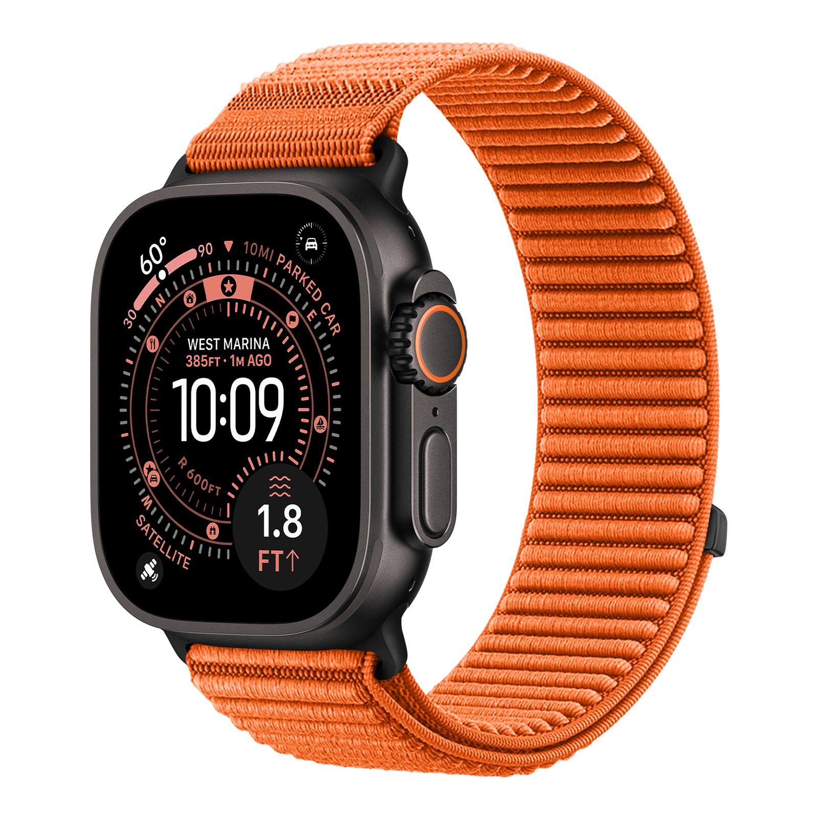 

Sport Loop for Apple watch Band Series 11/10/9/8/7/6/SE/Ultra 3 49mm 46mm 45mm 44mm 42/41/40mm Belt Bracelet Correa iWatch Strap 38 40 41 S11-42mm помаранчевий
