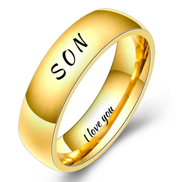 Gioielli di Moda Anello Incidi Nome Data Logo Altamente Lucidato All'Ingrosso Acciaio Inossidabile Matrimonio Fidanzamento Anelli di Marca Per Uomo Donna