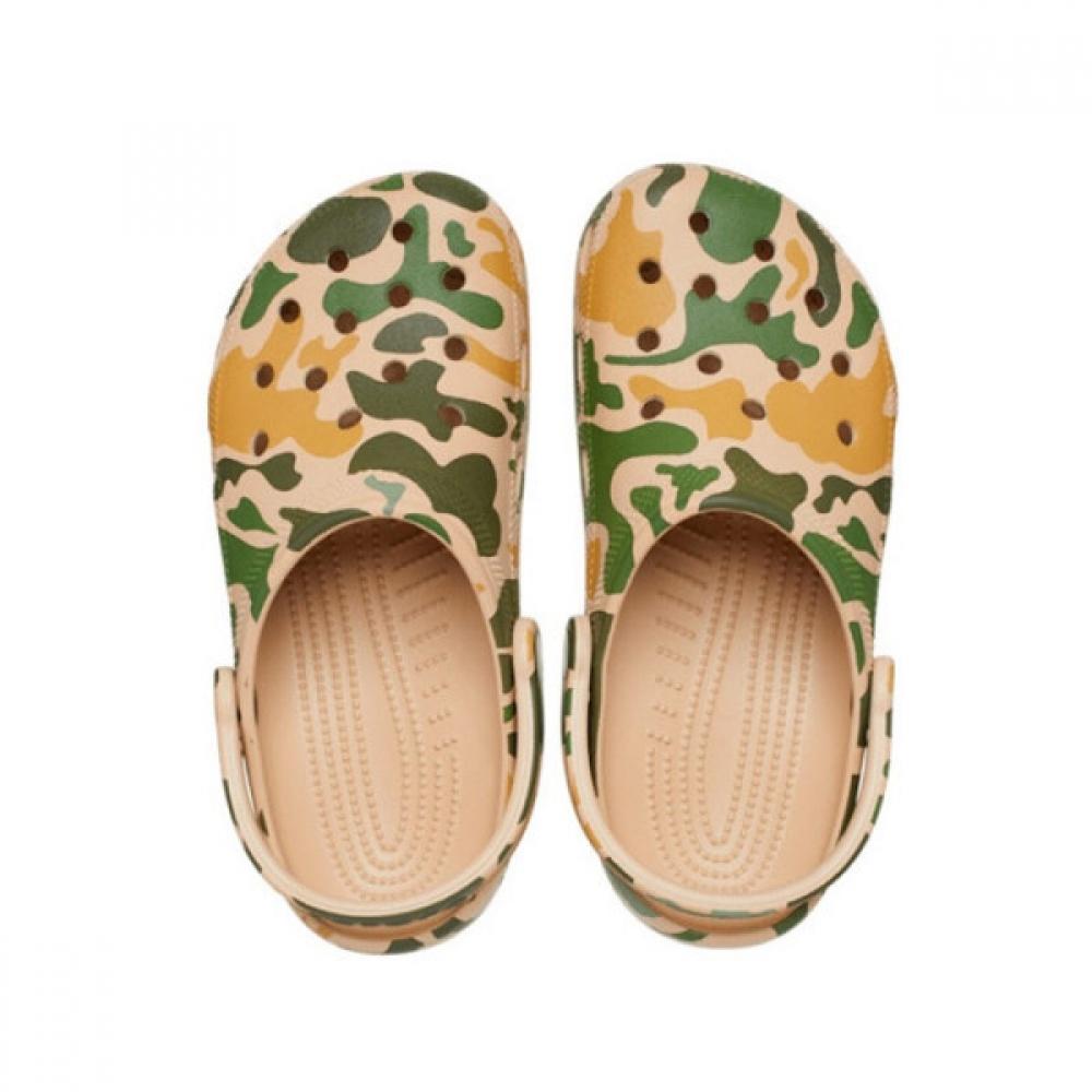 Crocs Classic Print Camo Clog Sandals Slippers
