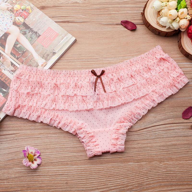 Cute Lace Low Waisted Panties with Mesh and Sexy Women's Panties