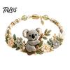 Fournitures pour la fabrication de bracelets Kit Animal Tissé DIY, Kit Fait Main Renard Chat Cerf Oiseau Loisirs Créatifs, Ensemble Crochet Floral pour Débutants Adultes Arts et Artisanat