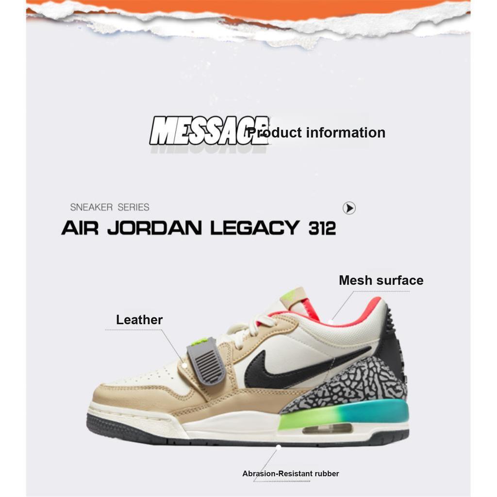 Air Jordan Legacy 312 Low GS Gradient Kids Sneakers White Sail Black DZ2763-101
