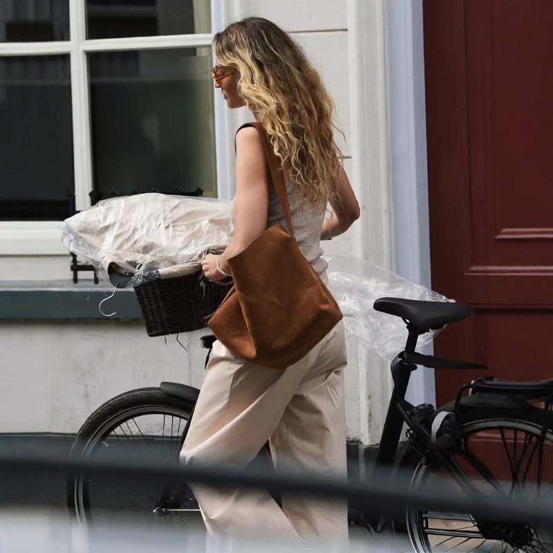 2026 Nouveau Sac Rétro Marron Grande Capacité Sac à Bandoulière, Sac sous le Bras, Sac Bandoulière Mode et Loisirs Sac Quotidien pour Commuter Femmes