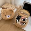 Kawaii Cartoon Cute Little Bear Makeup Bag Portable Storage Bag Simple Creative Toilet Bag  Large Capacity Cosmetic Bag