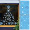 Holiday Window Clings 2 Sheets Christmas Snowflake Static Glass Sticker, Removable Winter Cling, Waterproof Festive Party Decorative Decal PVC