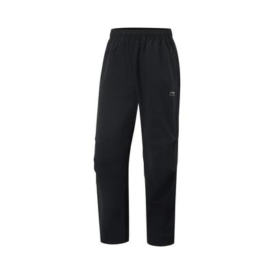 Li Ning Fitness Serie Los Geweven Logo Letter Sport Lange Broek Heren onderkleding Zwart AYKV227-3