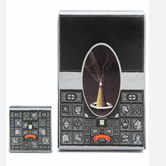 @ Satya Super Hit Temple Incense Cones Box 12 Packs of 12 Cones Each in a Box
