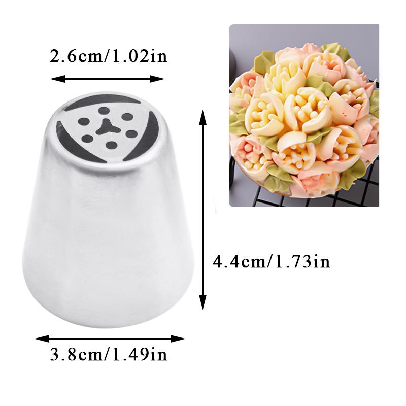 10 Styles Russian Tulip Icing Piping Nozzles Stainless Steel Flower Cream Pastry Tip Kitchen Cupcake Cake Decorating Tools
