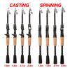 Baitcasting Lure Fishing Rod Spinning Telescopic 8g-25g Wooden Handle Carbon Casting Fishing Tackle Professional Light-weight