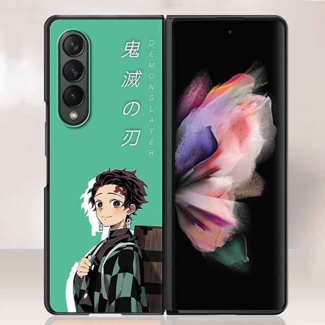 

Чехол для Samsung Galaxy Z Fold3 5g, жесткий тонкий чехол, ультратонкий чехол с защитой от падения для Galaxy Z Fold 3, чехол для телефона, аниме, Demon Slayer, аниме Samsung Z Fold3 5G